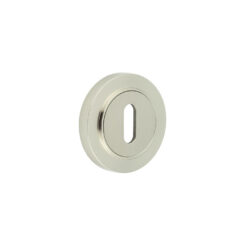 Burlington Standard Keyway Escutcheons Plain Rose Satin Nickel