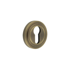 Burlington Euro Profile Escutcheons Stepped Rose Antique Brass