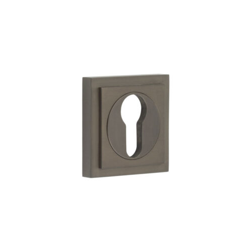 Burlington Euro Profile Escutcheons Square Stepped Rose Dark Bronze
