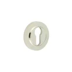 Burlington Euro Profile Escutcheons Knurled Rose Polished Nickel