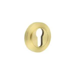 Burlington Euro Profile Escutcheons Plain Rose Satin Brass