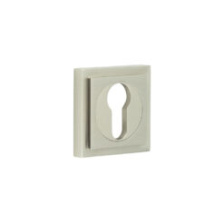 Burlington Euro Profile Escutcheons Square Stepped Rose Satin Nickel