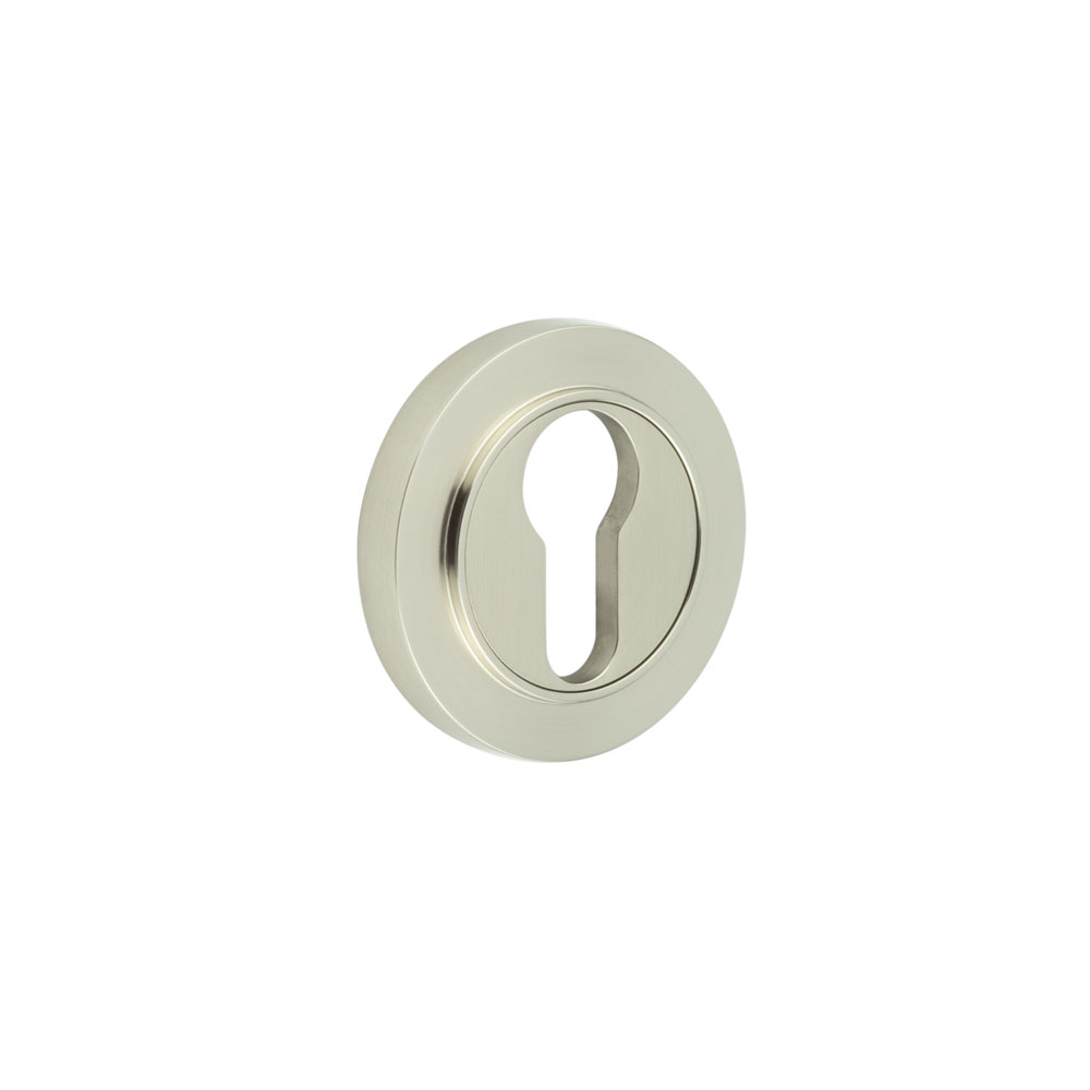 Burlington Euro Profile Escutcheons Plain Rose Satin Nickel