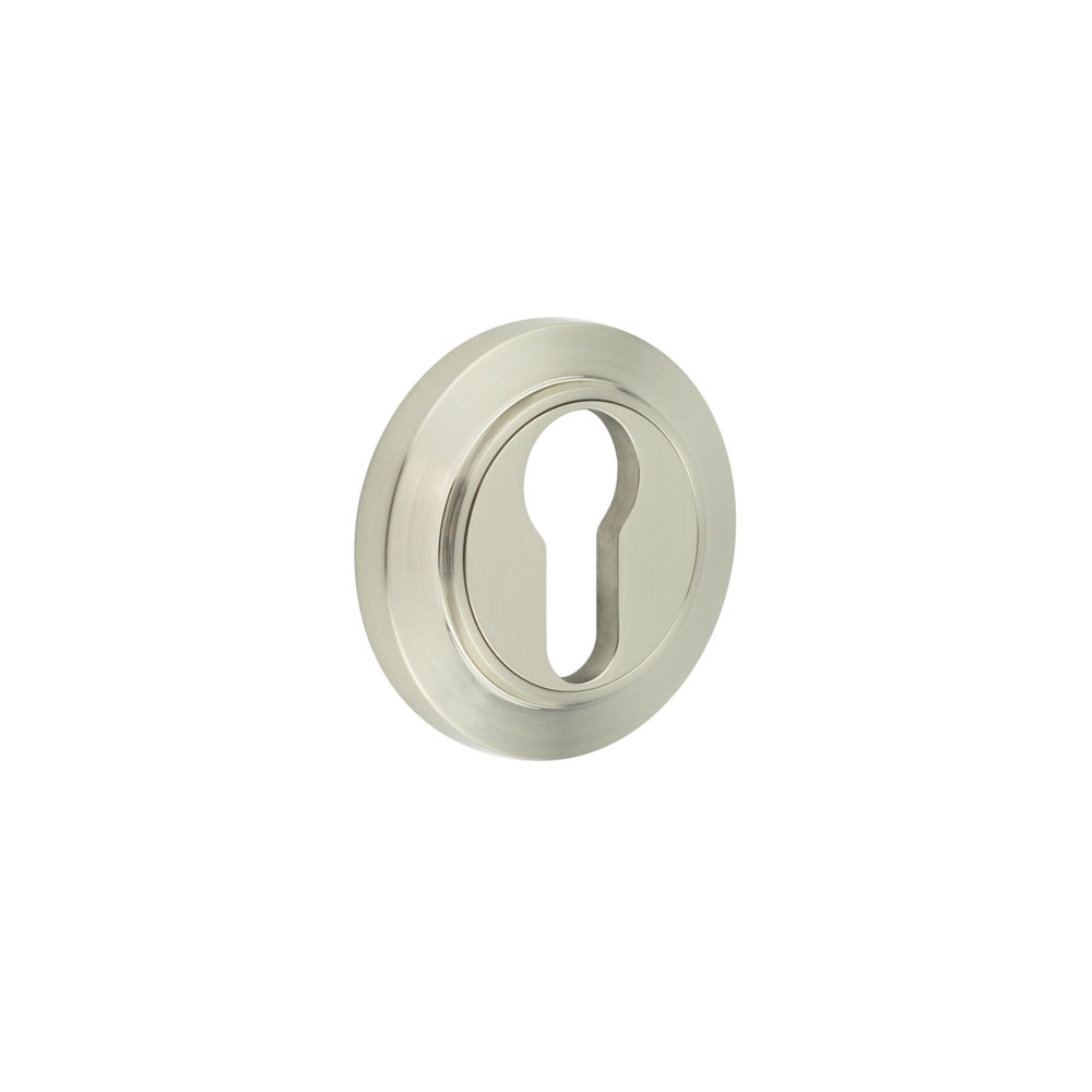 Burlington Euro Profile Escutcheons Chamfered Rose Satin Nickel