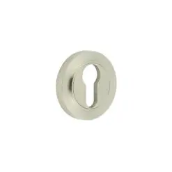 Burlington Euro Profile Escutcheons Knurled Rose Satin Nickel