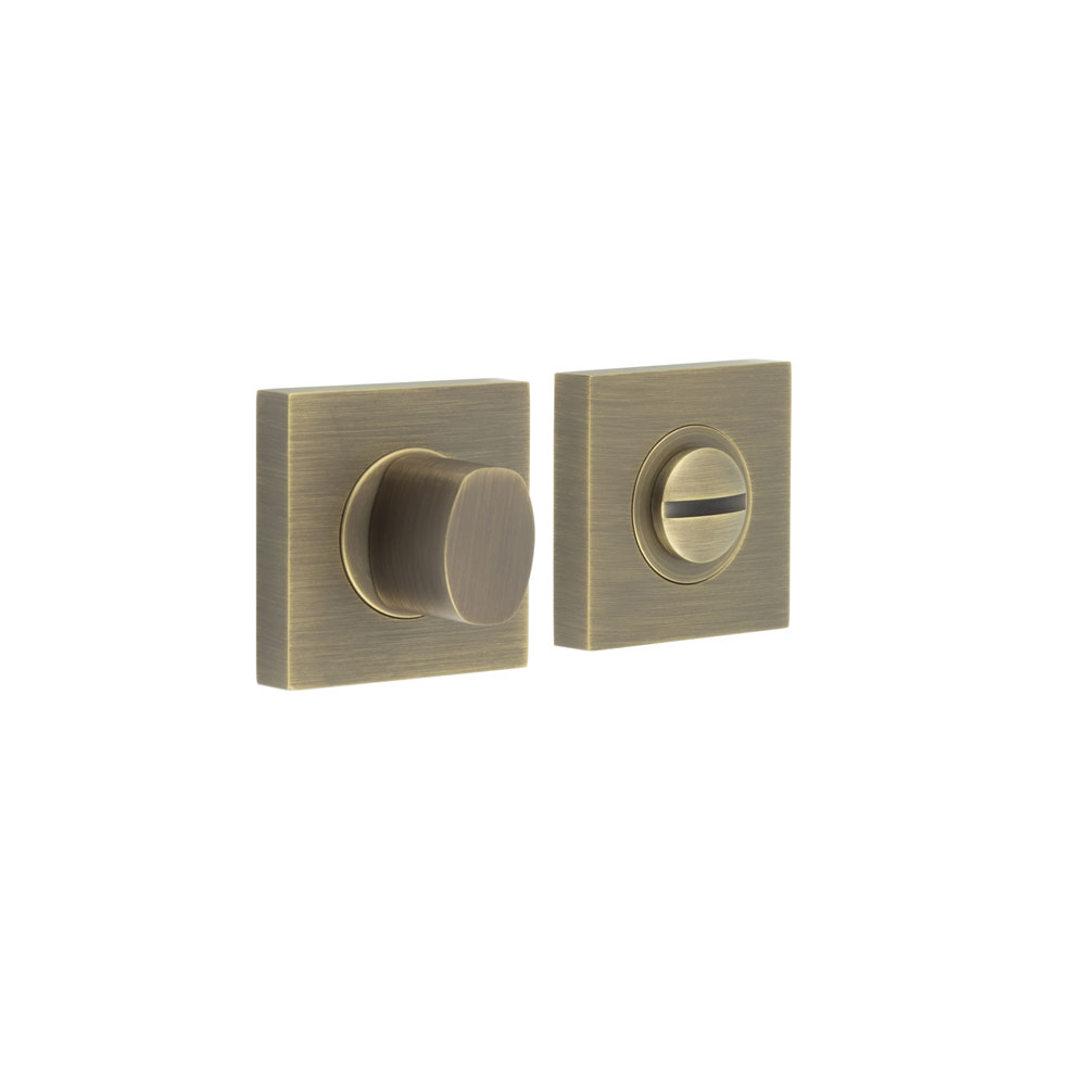 Burlington Turns & Releases Inner 3 Square Plain Rose Antique Brass