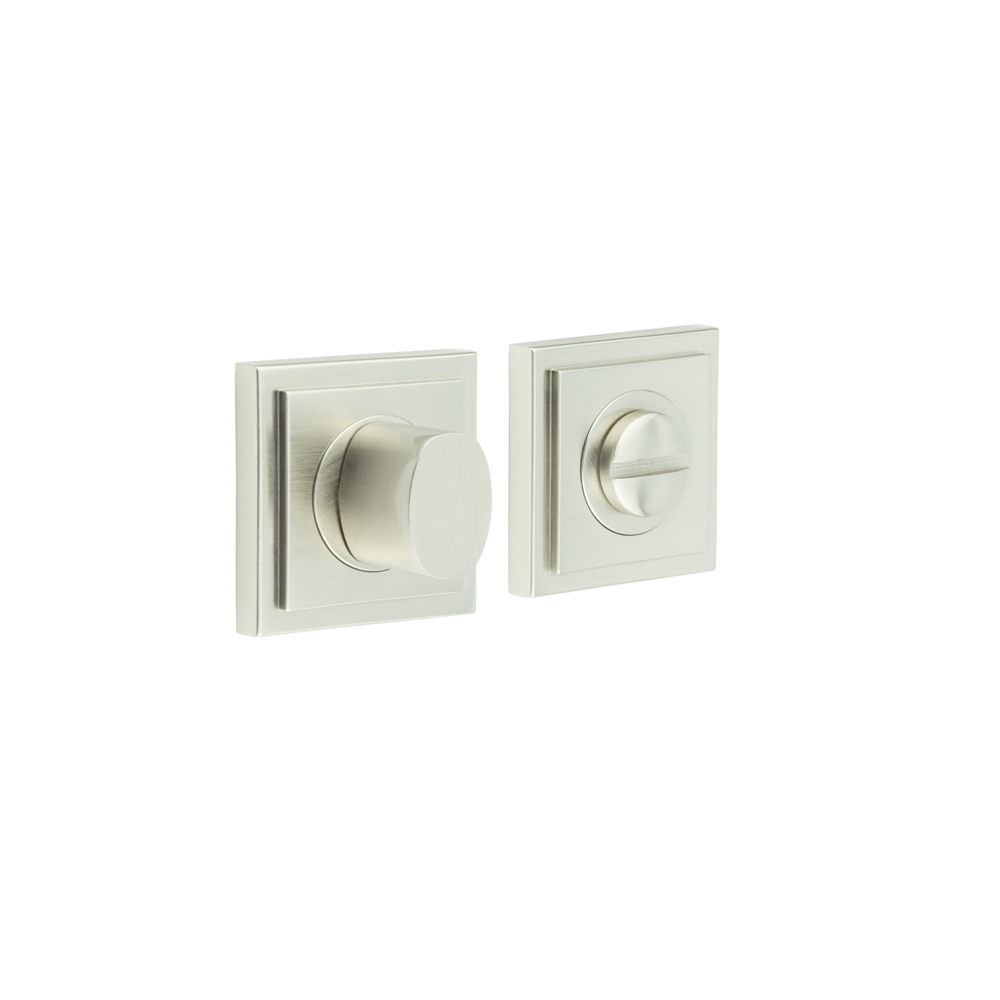 Burlington Turns & Releases Inner 3 Square Stepped Rose Satin Nickel