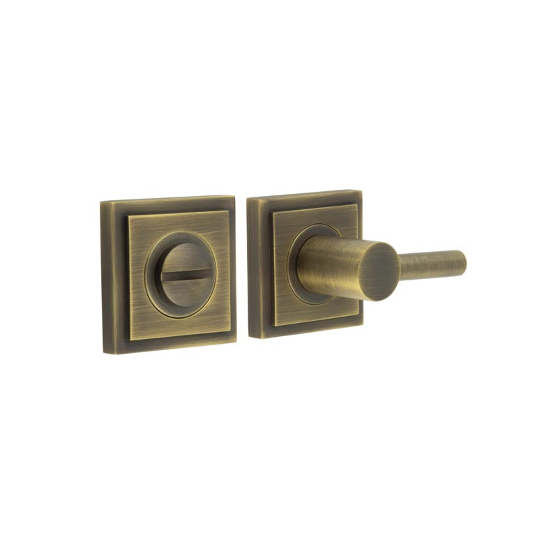 Burlington Easy Turn & Release Square Stepped Rose Antique Brass