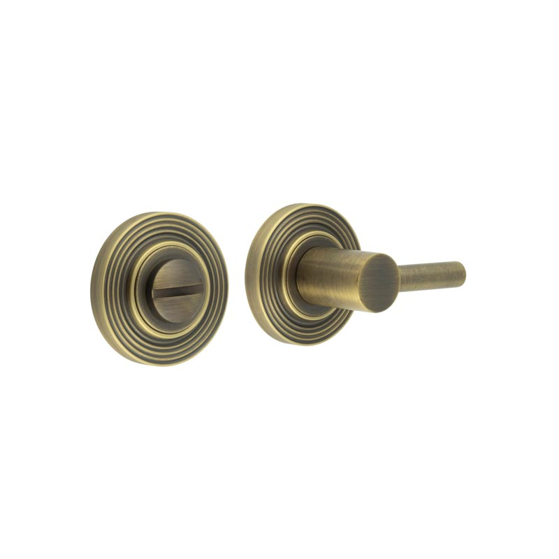 Burlington Easy Turn & Release Reeded Rose Antique Brass