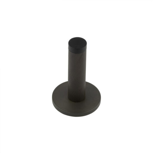 Burlington Knurled Wall Mounted Doorstops Knurled Rose Dark Bronze