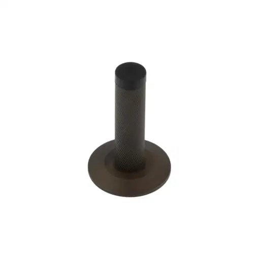 Burlington Knurled Wall Mounted Doorstops Chamfered Rose Dark Bronze