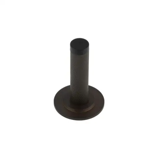 Burlington Knurled Wall Mounted Doorstops Stepped Rose Dark Bronze