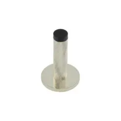 Burlington Knurled Wall Mounted Doorstops Knurled Rose Polished Nickel