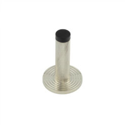 Burlington Knurled Wall Mounted Doorstops Reeded Rose Polished Nickel