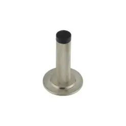 Burlington Knurled Wall Mounted Doorstops Stepped Rose Satin Nickel