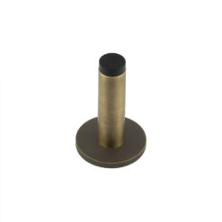 Burlington Plain Wall Mounted Door Stops Knurled Rose Antique Brass