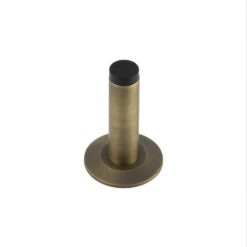 Burlington Plain Wall Mounted Door Stops Chamfered Rose Antique Brass