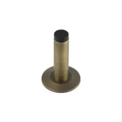 Burlington Plain Wall Mounted Door Stops Chamfered Rose Antique Brass