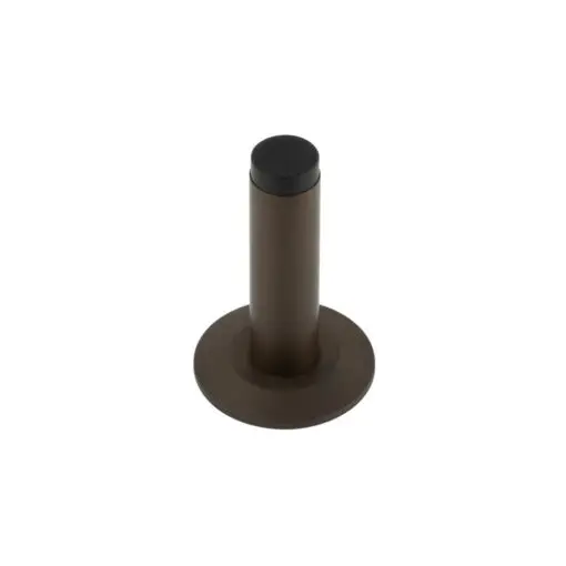 Burlington Plain Wall Mounted Door Stops Chamfered Rose Dark Bronze