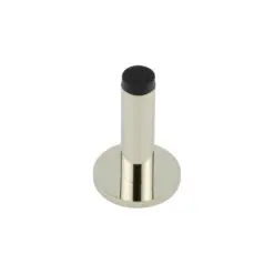 Burlington Plain Wall Mounted Door Stops Knurled Rose Polished Nickel