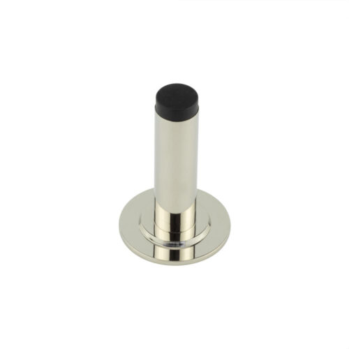 Burlington Plain Wall Mounted Door Stops Stepped Rose Polished Nickel