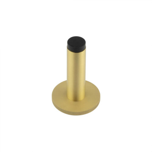 Burlington Plain Wall Mounted Door Stops Knurled Rose Satin Brass