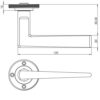 Frelan Burlington Mayfair Door Handle on Bathroom Plate Dark Bronze BUR10KIT88 Consist of BUR10DB and BUR453DB