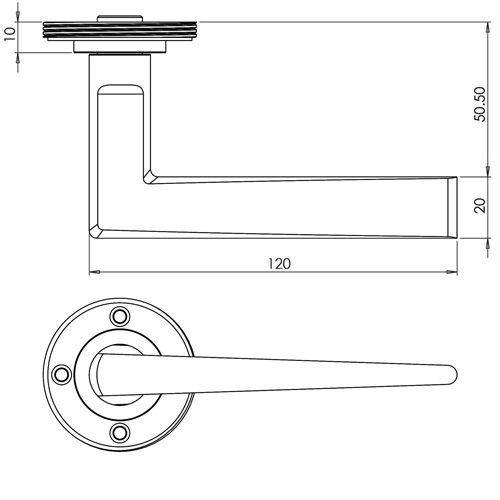 Frelan Burlington Mayfair Door Handle on Bathroom Plate Dark Bronze BUR10KIT88 Consist of BUR10DB and BUR453DB