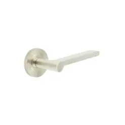 Fitzrovia Door Handles Knurled Rose Satin Nickel