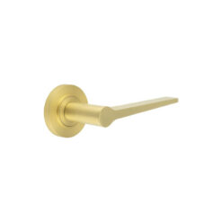 Knightsbridge Door Handle on Plain Rose Satin Brass