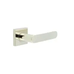 Kensington Door Handles Square Plain Rose Polished Nickel