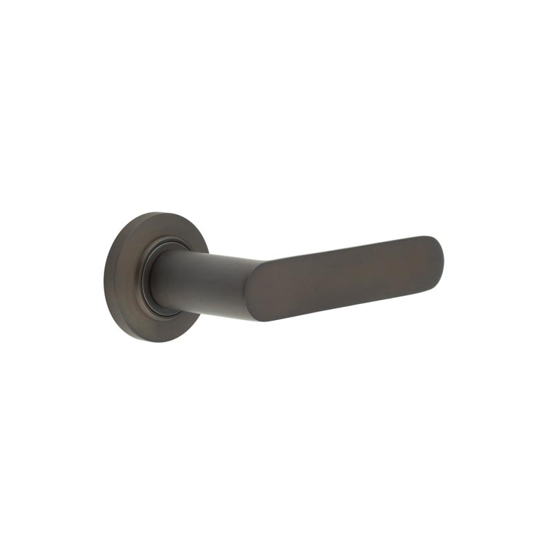 Kensington Door Handles Plain Rose Dark Bronze