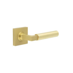 Westminster Door Handles Square Plain Satin Brass