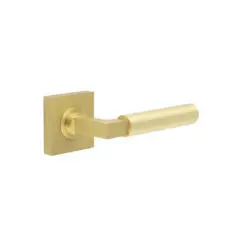 Westminster Door Handles Square Plain Satin Brass