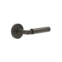 Westminster Door Handle on Plain Rose Dark Bronze