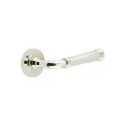 Highgate Door Handles Plain Rose Polished Nickel