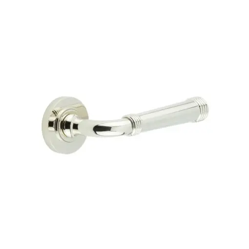 Highgate Door Handles Plain Rose Polished Nickel