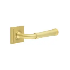 Highgate Door Handles Square Stepped Satin Brass
