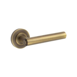 Richmond Door Handles Plain Rose Antique Brass