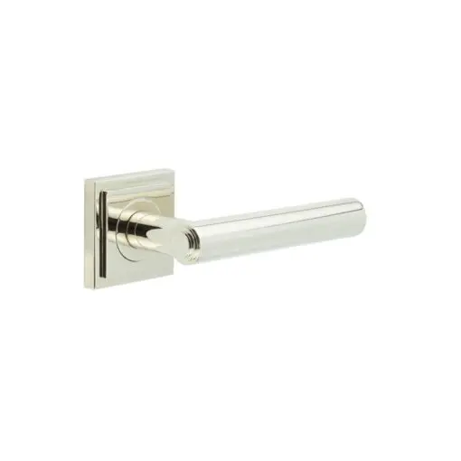 Richmond Door Handles Square Stepped Polished Nickel