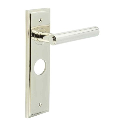 Richmond Door Handle Bathroom Backplate Dark Bronze