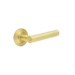 Richmond Door Handles Chamfered Rose Satin Brass