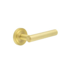 Richmond Door Handles Stepped Rose Satin Brass