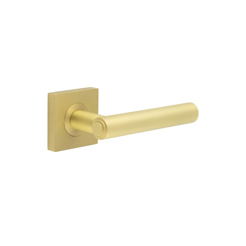 Richmond Door Handles Square Plain Satin Brass