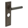 Richmond Door Handle Bathroom Backplate Dark Bronze