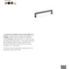 Alexander And Wilks Camille Knurled Cabinet Pull 160Mm C/C Matt Black AW819-160-BL