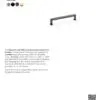 Alexander And Wilks Camille Knurled Cabinet Pull 160Mm C/C Matt Black AW819-160-BL