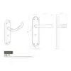 Carlisle Brass CBL13CP Ibra Lever On Backplate - Bathroom 57mm C/C 185mm x 40mm Polished Chrome