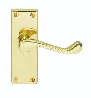 CARLISLE BRASS - CBS55-BP VICTORIAN SCROLL LEVER ON BACKPLATE - LATCH (CONTRACT RANGE)