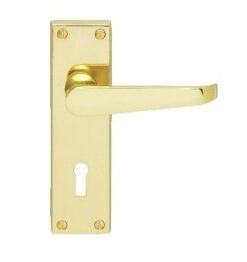 CARLISLE BRASS - CBV30-BP VICTORIAN FLAT LEVER ON BACKPLATE - LOCK 57MM C/C (CONTRACT RANGE)